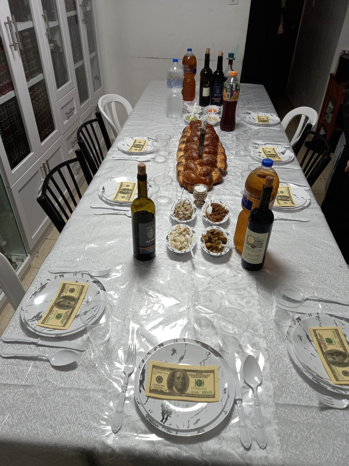Another Purim table prepared for guests